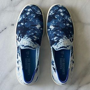 Rothy’s x Butcher’s Daughter blue shibori sz10